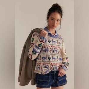 Free People We The Free Blissful Layering Tee in Snowdrop size Medium NEW